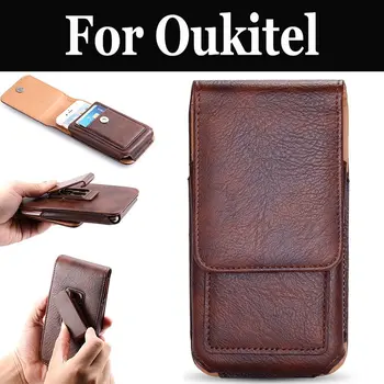

Leather Phone Holster Case Wallet Card Waist Bag Pouch Belt For Oukitel K5000 Mix 2 K8000 C9 C11 Pro U18 K6 K10 K6000 Premium