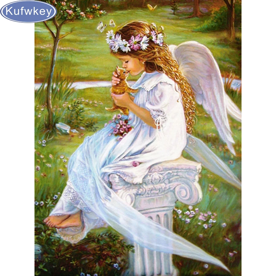 

5d diy diamond mosaic angel pattern Cross Stitch diamond painting square animal embroidery beads patterns picture of rhinestones