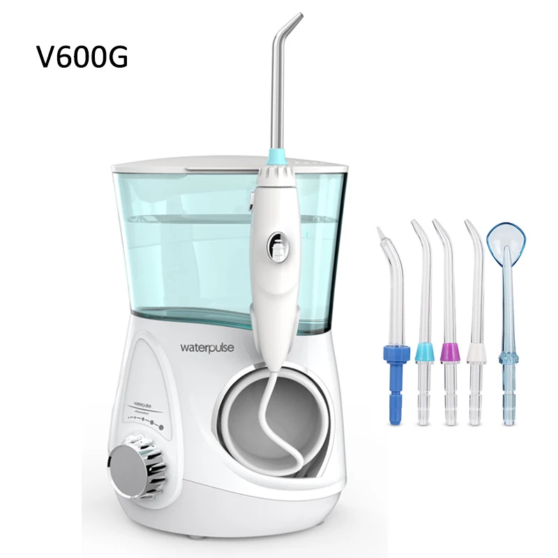 

Oral Irrigator Water Flosser with 5pcs Jet Tip 10 Pressure Setting Dental Flosser 700ml Capacity Water Tank Tooth Mouth Cleaner