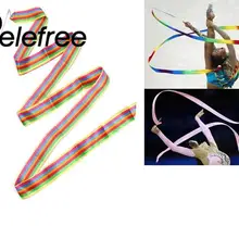 4 м лента для танца в тренажерном зале Ритмическая художественная гимнастика для танца оранжевого цвета для занятий танцами Растяжка для скручивания штанги с палкой гимнастические инструменты