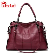 Tuladuo модная сумка из искусственной кожи с нитью, женская сумка-мессенджер, женские сумки на плечо, большие роскошные Брендовые женские сумки