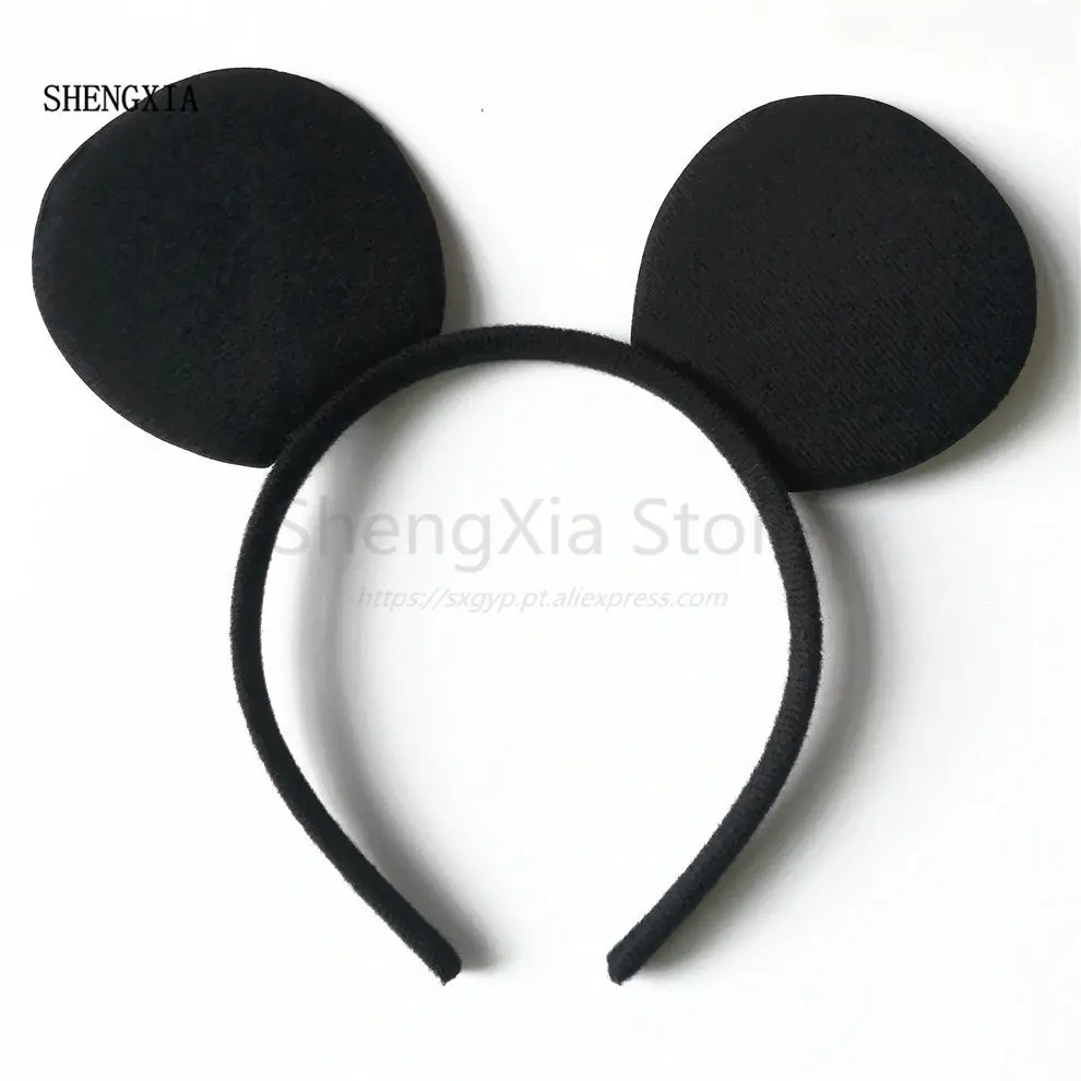 Повязка на голову для девочек Микки и Минни Маус Мышь День рождения подарок Мышь уши Минни-Маус и повязка на голову Для женщин детские аксессуары для волос - Цвет: Mickey Mouse