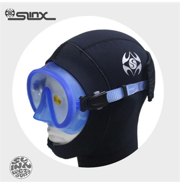 SLINX 3 мм Неопреновая Мужская и женская Скуба-Дайвинг подводное плавание Шея шапка полная маска для лица Водонепроницаемая теплая шапка для подводного плавания