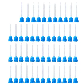 

50x Dental Impression Tip Temporary 1: 1 Silicone Rubber, 50X Blue Tips