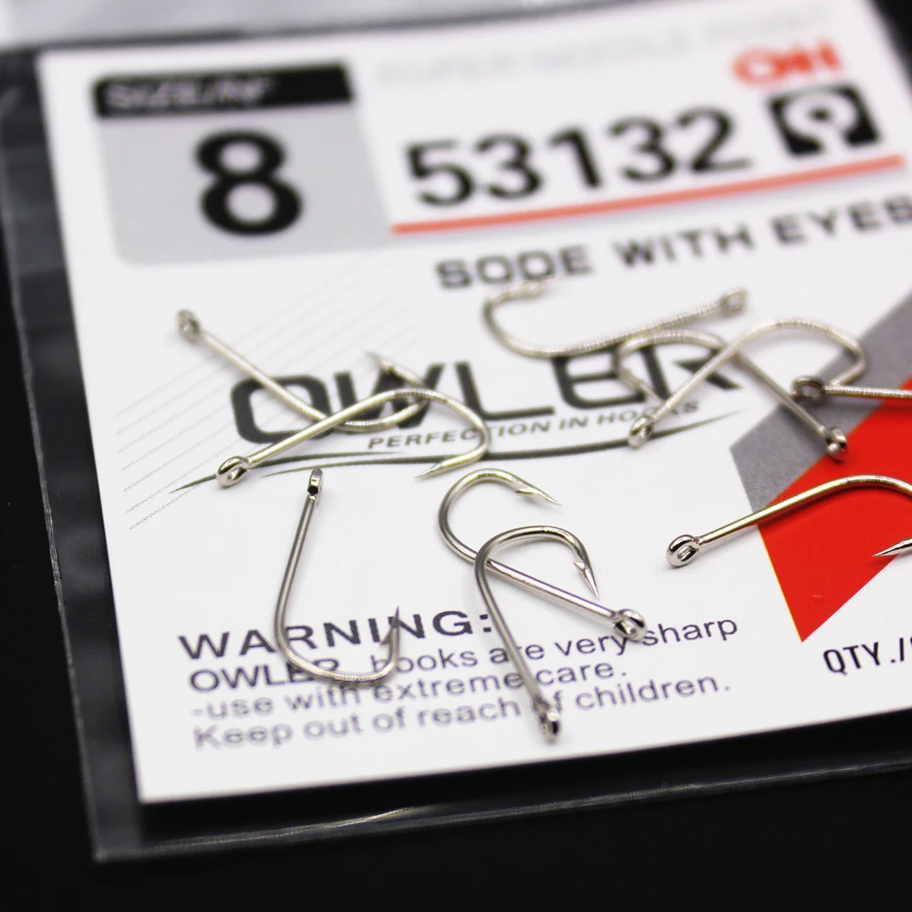 10pcs Fishing Hook SODE with eyes Barbed Fishhook Bent Fly Fishing Tackle hook AD Sharp Ringed Carp Hook GAC