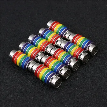 

LINSOIR 5pcs Copper Rainbow Magnetic Clasps Fit 6mm Round Leather Cord Bracelet End Clasps Connectors for Jewelry Making