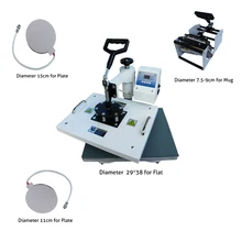 4 in 1 Heat Press Machine Digital Transfer Sublimation for T-Shirt Mug Cup Hat Cap
