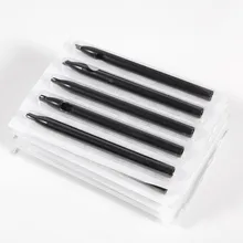 100pcs 3RT 7DT 7FT 15DT 15RT Black Sterile Disposable Tattoo Tips Long Tattoo Tubes Nozzles Tattoo