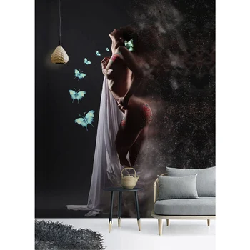 

Modern Wall Paper Mural Stickers Body Art Photo Wallpaper 3D Living Room Bedroom Papier Peint Self Adhesive Vinyl/Silk Wallpaper