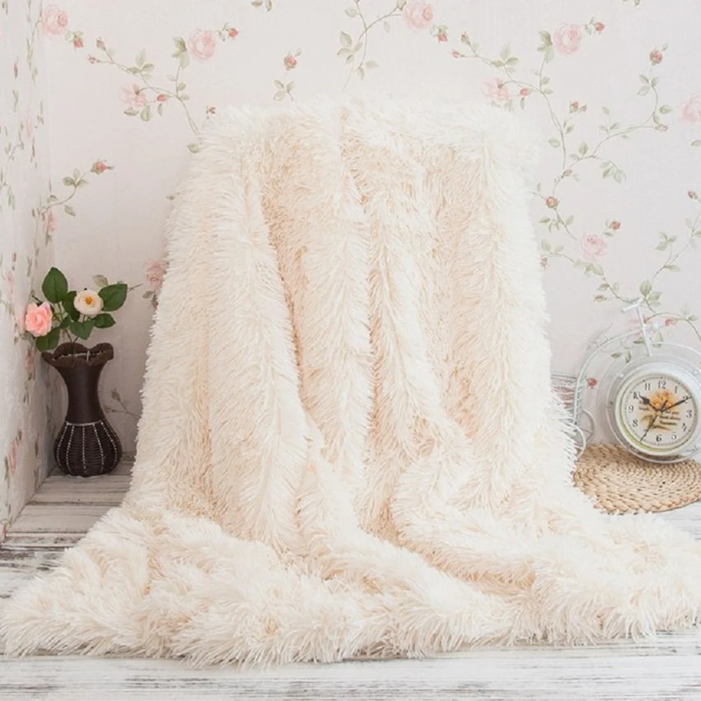 Super Soft Long Shaggy Fuzzy Fur Faux Fur Warm Elegant Cozy With Fluffy