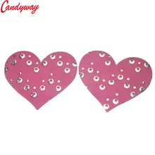 Сексуальное женское нижнее белье в форме розового сердца, украшенное блестками, для украшения груди, эротическое белье, наклейка, сексуальный бюстгальтер, покрытие для сосков
