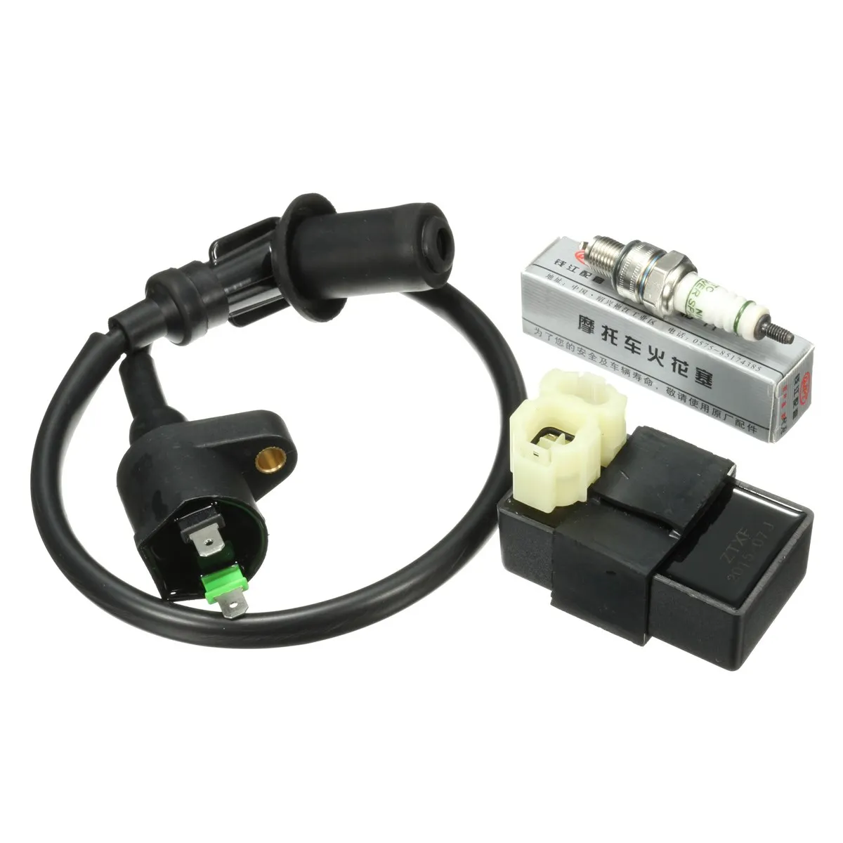 

Ignition Coil + AC CDI Box + For Spark Plug For GY6 50cc 125cc 150cc Scooter ATV