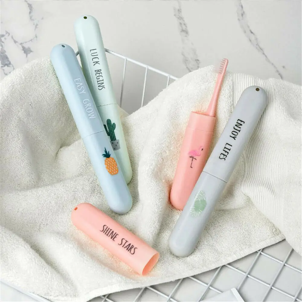 

2019 New 1pc Portable Travel Toothbrush Holder Toothpaste Container Compact Case Box