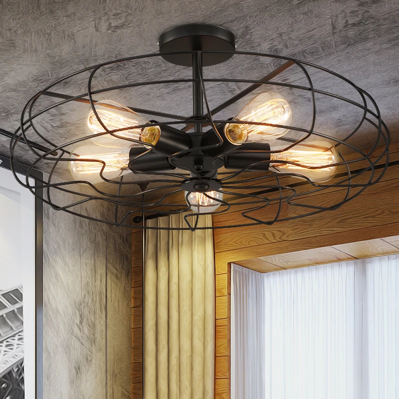 Vintage-Retro-Industrial-Fan-Ceiling-Lights-American-Country-Kitchen-Loft-Lamp-Iron-Material-Install-5pcs-E27 (1)