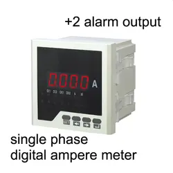 Однофазный цифровой амперметр светодиодный измеритель тока 96*96 цифровой амперметр 2 сигнала тревоги класса 0,5 амперметр