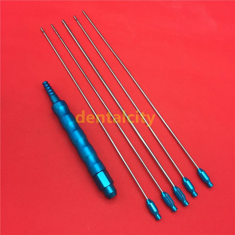 

New Liposuction Cannulas Set of 5 pieces with Handle Liposuction tools