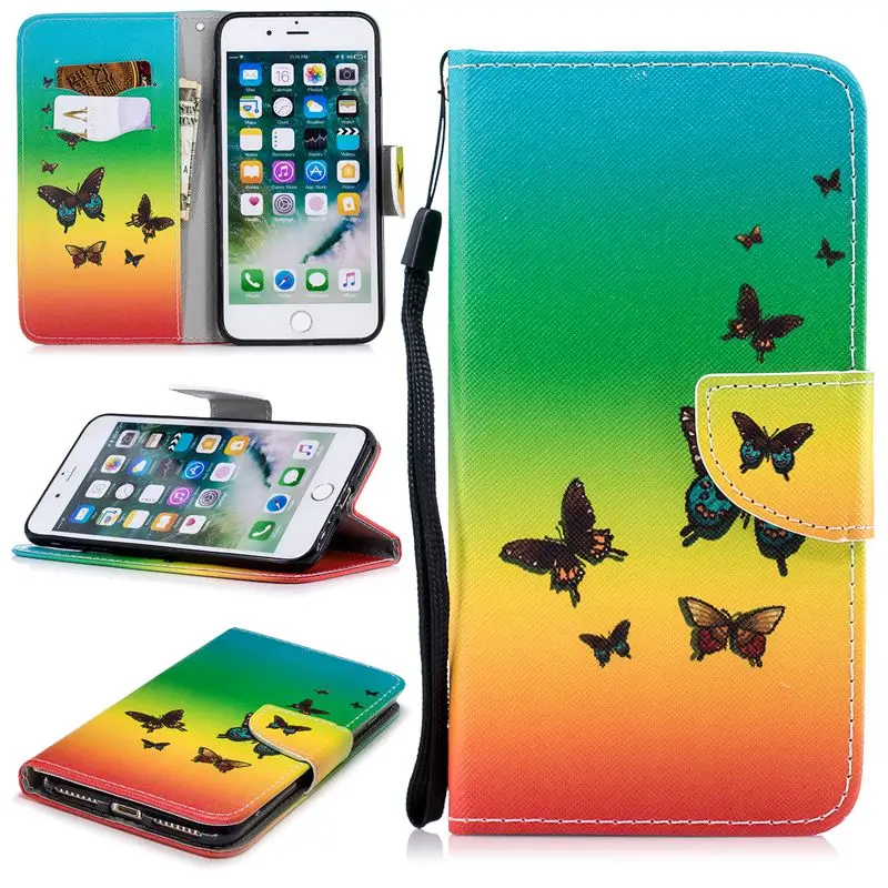 

For funda iphone 6 6 S Flip Leather PU Case For iphone 6s X 7 8 Plus 5 5S SE 7 8 Case Silicone For iphone 5 Case Card Holder