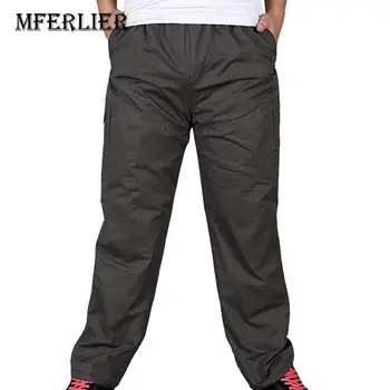 

MFERLIER Loose Autumn Winter pants 4XL 5XL 6XL weight 122.5kg large size Thick Full Length Keep warm Plus size pants 2 colors