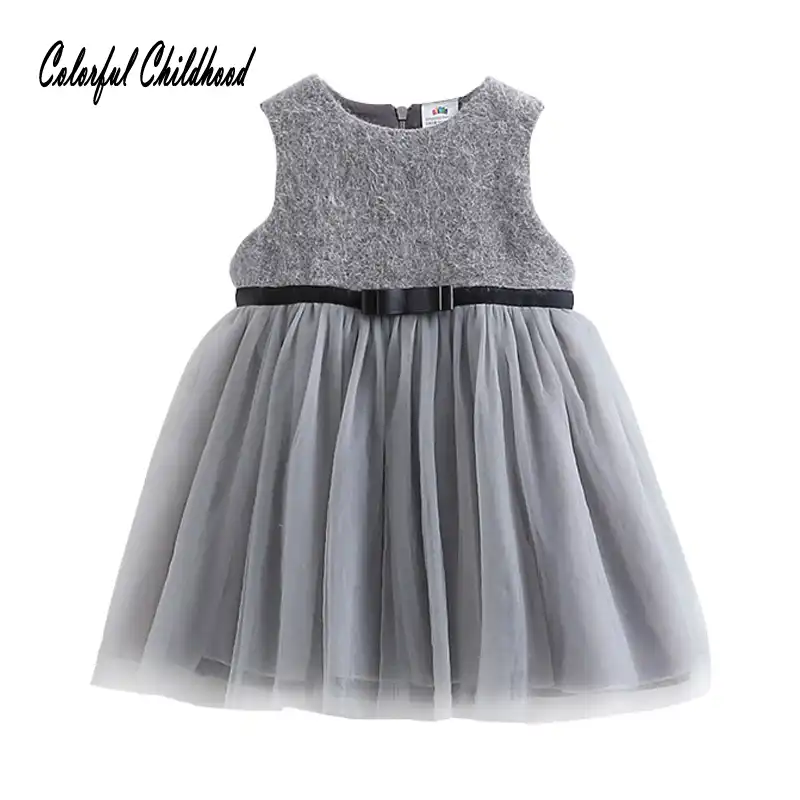 baby girl grey party dress