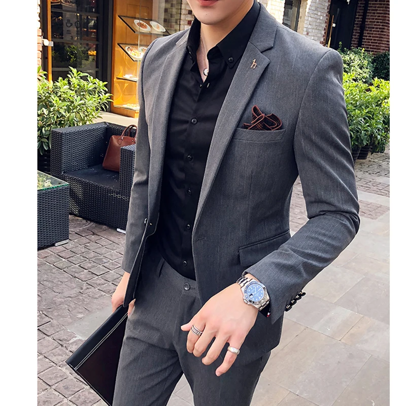 

2019 tailcoat full tailor formal coat elegant blazer American jacket casual slim fit men suit