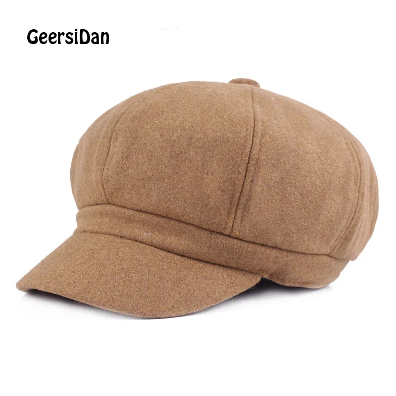 GEERSIDAN Винтаж Шапки газетчик Кепки для Для женщин моды военная шляпа Gorras Планас Snapback Кепки s женские Casquette шляпа восьмиугольная Кепки