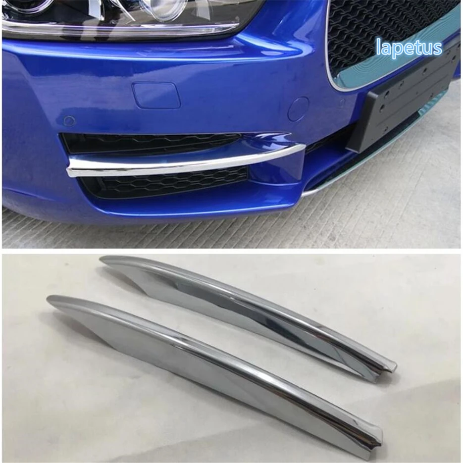 

Lapetus Outside Front Face Fog Lights Lamp Eyelid Eyebrow Decoration Frame Cover Trim Fit For Jaguar XE 2016 2017 2018 2019