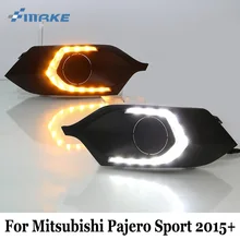SMRKE DRL For Mitsubishi Pajero Sport 2015~Present / Car Daytime Running Lights & Cornering Lamp / Two-colour Car Styling