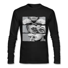 Chaud pas cher chemises en ligne coton naturel jeunesse T-shirt chaud pas cher rouleau il lécher il fumée il mauvaises herbes fumeurs adulte O cou T-Shirts(China)