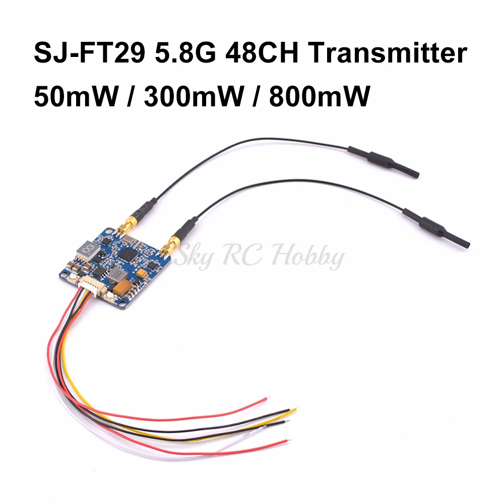 

SJ-FT29 5.8G 48CH 50mw / 300mw / 800mw Switchable Transmitter TX for FPV RC Racing Drone Quadcopter