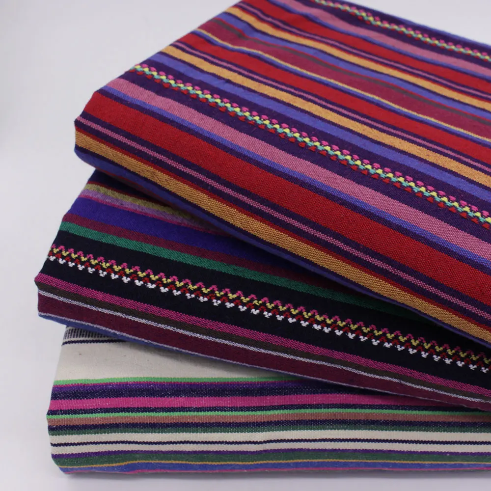 Ethnic fabrics stripe cotton fabric for patchwork quilts sewing dress Ethnic fabrics stripe cotton fabric for patchwork quilts sewing dress