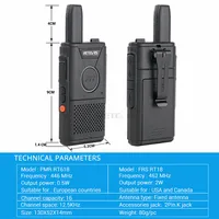 אולטרה דק 2pcs Retevis RT618 המיני מכשיר קשר רדיו תחנת אולטרה-דק רדיו שני דרך Dual PTT Portable תדירות מקפצת FRS PMR446 (5)