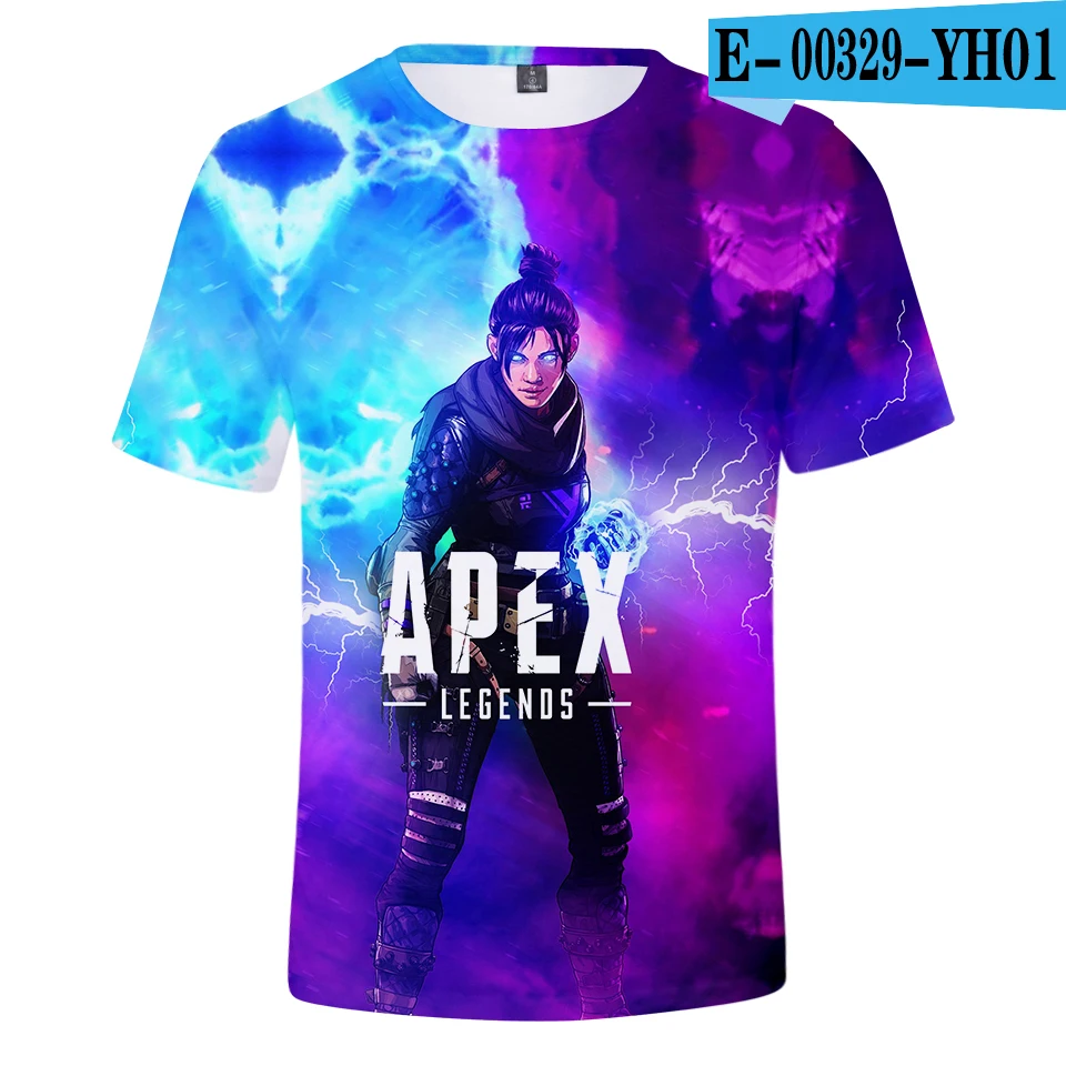 Aikooki 3D Apex Legends футболки для мужчин/женщин Летняя футболка с короткими рукавами футболка для мальчиков/девочек Apex Legends дышащая крутая дизайнерская футболка - Цвет: Тёмно-синий