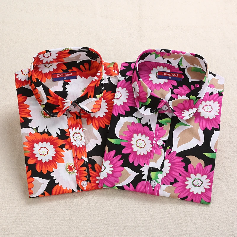 2018 Summer Women Shirts Floral Cotton Linen Blouse Long Sleeve Shirt Women's Blouses White Navy Blusas Plus Size Dioufond 2018 Summer Women Shirts Floral Cotton Linen Blouse Long Sleeve Shirt Women's Blouses White Navy Blusas Plus Size Dioufond