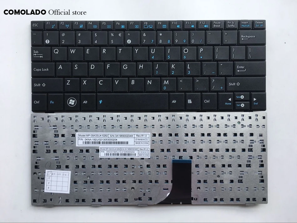 US English Keyboard For ASUS EEEPC EEE PC 1005 1005HD 1005HA 1001 1001HA 1001PXD 1001PX 1005PX 1001H 1005H 1008 1008H 1008HA US Layout