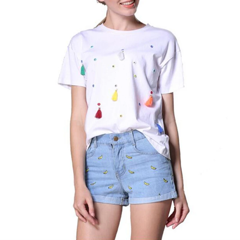 

Vintage Banana Embroidery Baggy Jeans Women Fashion Slim High Waist Jeans Female Summer Kawaii Korean Style Jeans Casual Ladies