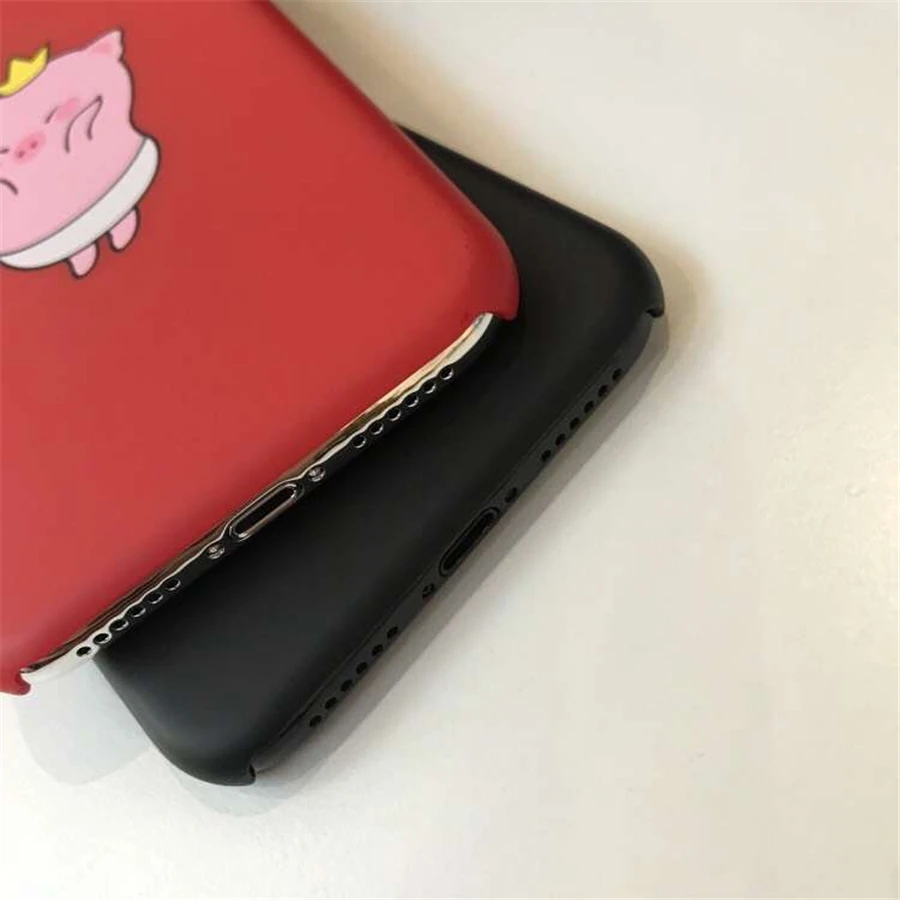 Cartoon Animal Gentleman Pig Phone Cases For iphone 7 coque Love Heart Ultra Thin Hard PC Shell Cover For iphone 6 6S 7 8 Plus X