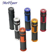 MoFlyeer Universal Motorcycle 7/8 22mm Handle Bar Grips Solid Color Aluminum Alloy CNC Handlebar Grip motorcycle diy aluminum alloy handle cross bar blue 2 pcs