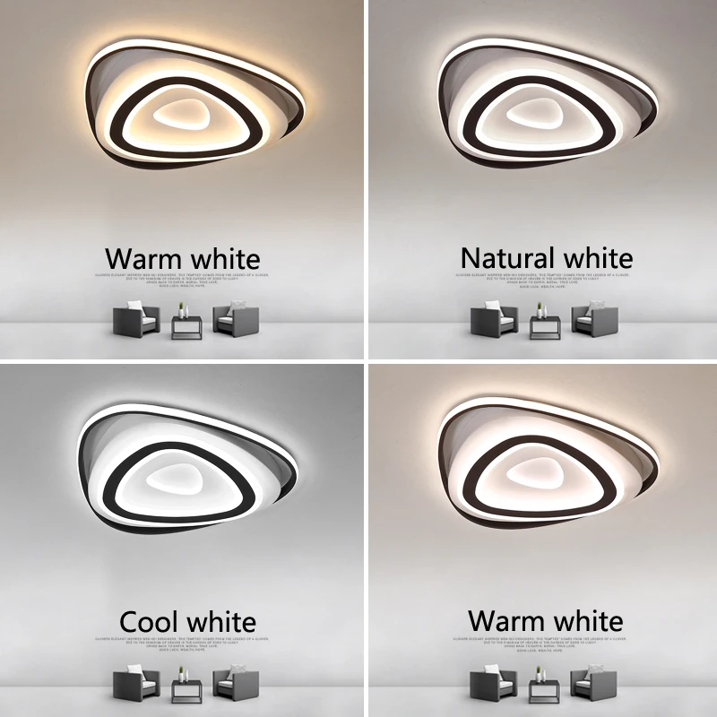 

Creative LED Ceiling Lights Acrylic Triangle Ceiling Lamp Dining Room Living Room Bedroom Kitchen Modern Home Lighting Fixtures