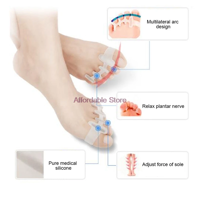 1 пара эластичные силиконовые 5 корректор для большого пальца держатель пальцев стопы Тип Корректор ортопедические Brace для перекрытия деформации Jiont отек