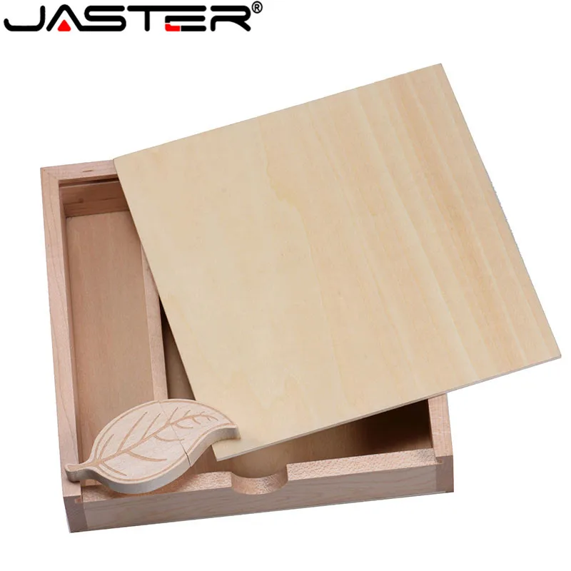  JASTER FREE LOGO walnut Photo Unique Album wooden usb+Box Memory stick usb 2.0 4GB-64GB Photography
