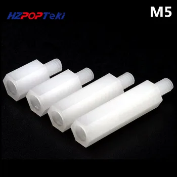 

Hexagonal M5 Plastic Nylon Spacer Column Screw Fastener Blind Nut Double-Screw Bolt Easy to Handle Install 50000pcs