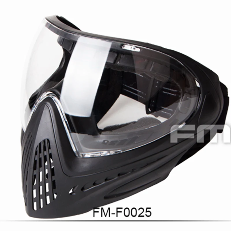 F1 Пейнтбол безопасности анти-туман, полный маска-черный маска