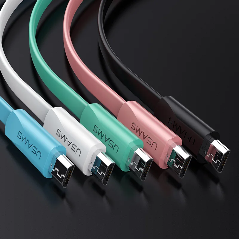 

USAMS 2A Fast Charging Micro USB Cable,Sync Data microusb Cable for Samsung Xiaomi Huawei Android Mobile Phone Cable micro cord