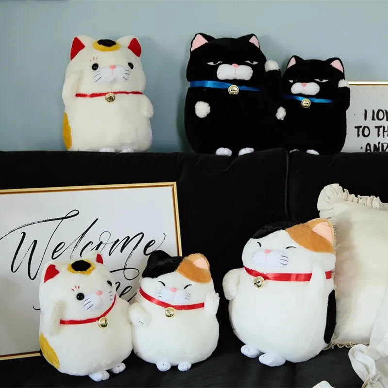 1 шт., 30 Вт, 40 см Симпатичные Lucky Cat плюшевые игрушки мягкие плюшевые игрушки животных кота удачи игрушки для Для детей Kawaii Плюшевые Куклы для девочек подарок на день рождения