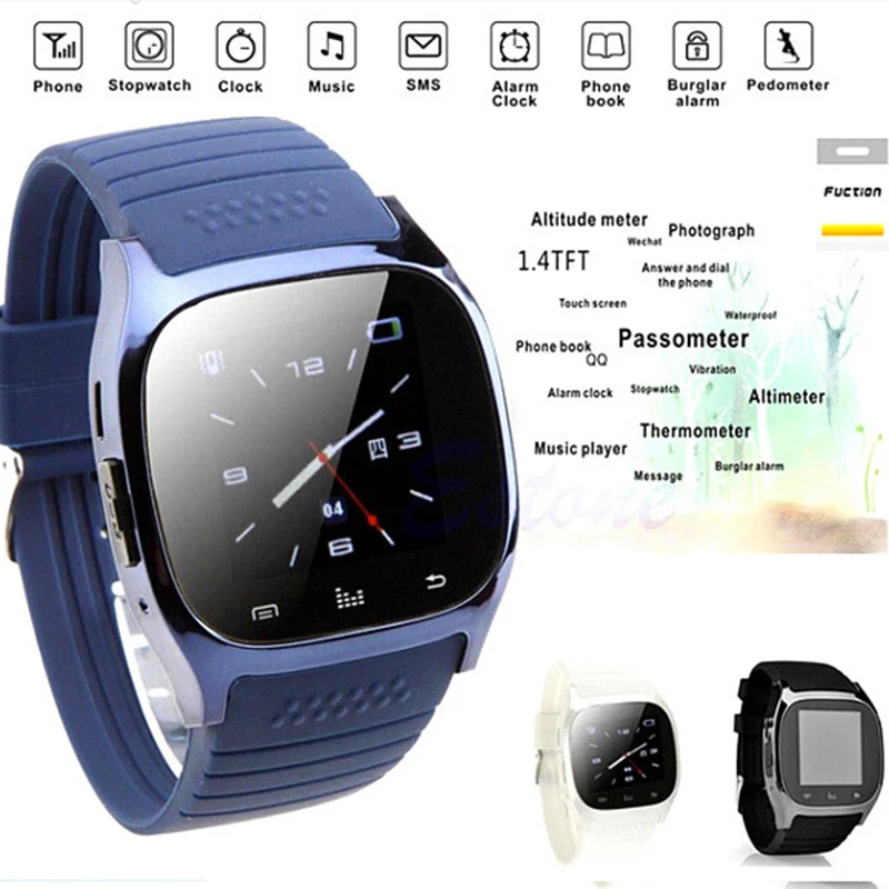 Спорт Bluetooth подключить M26 умные часы Роскошные наручные с циферблатом SMS
