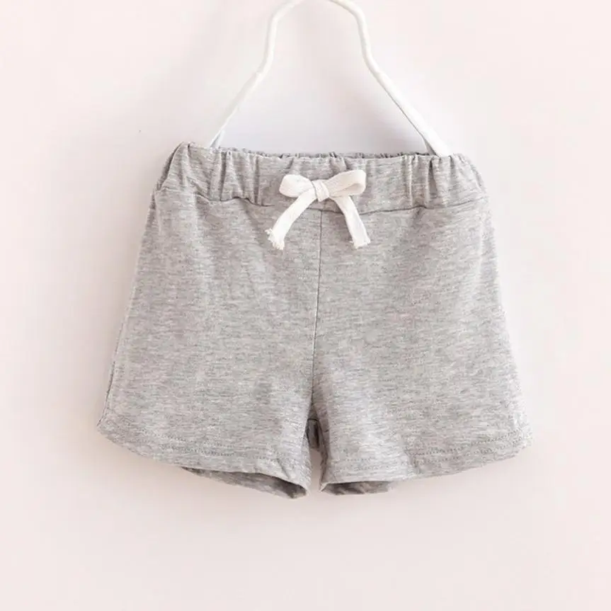 MUQGEW kids clothing Summer Children Cotton Shorts Boys And Girl Clothes Baby Fashion Pants summer boys beach pant shorts 0526 - Цвет: Gray