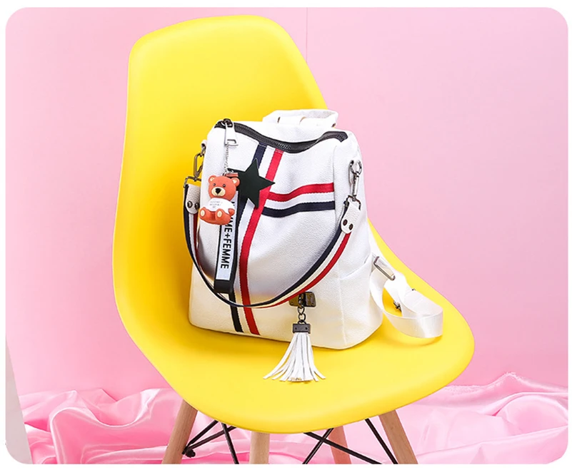 Nevenka Women Leather Backpack Fashion School Bag for Girls Zipper Backpack with Tassel Anti Thief Backpacks Female Travel Bags17
