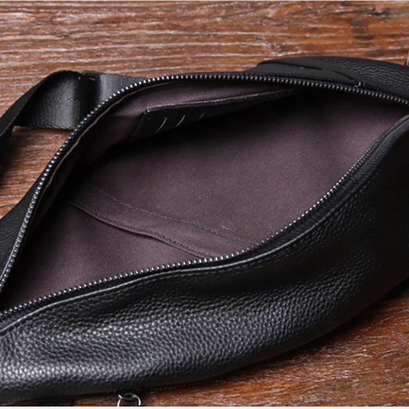 AETOO Personality casual head cowhide chest bag men's leather shoulder slant bag