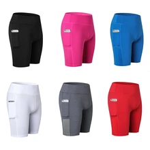 Женские компрессионные короткие колготки базовый слой Спортивная одежда быстросохнущие спортивные обтягивающие шорты для йоги, бега, тренировки, фитнеса