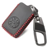 Remote 3 Buttons Leather Smart Key Case Cover For Toyota Rav4 Corolla Yaris Mark X Hilux Vitz Aqua Camry Auris ► Photo 1/6